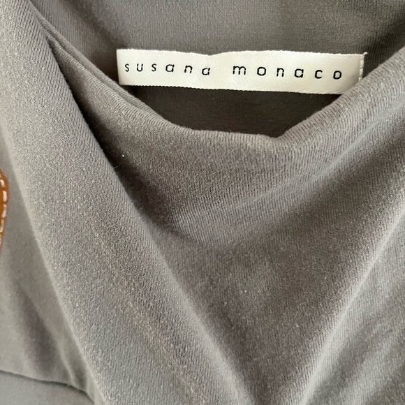 Susana Monaco Gray Sleeveless Scoop Neck Dress, Sz M - Picture 4 of 7